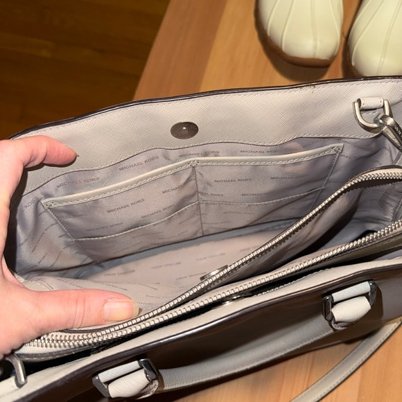 Michael Kors Cream Satchel Bag